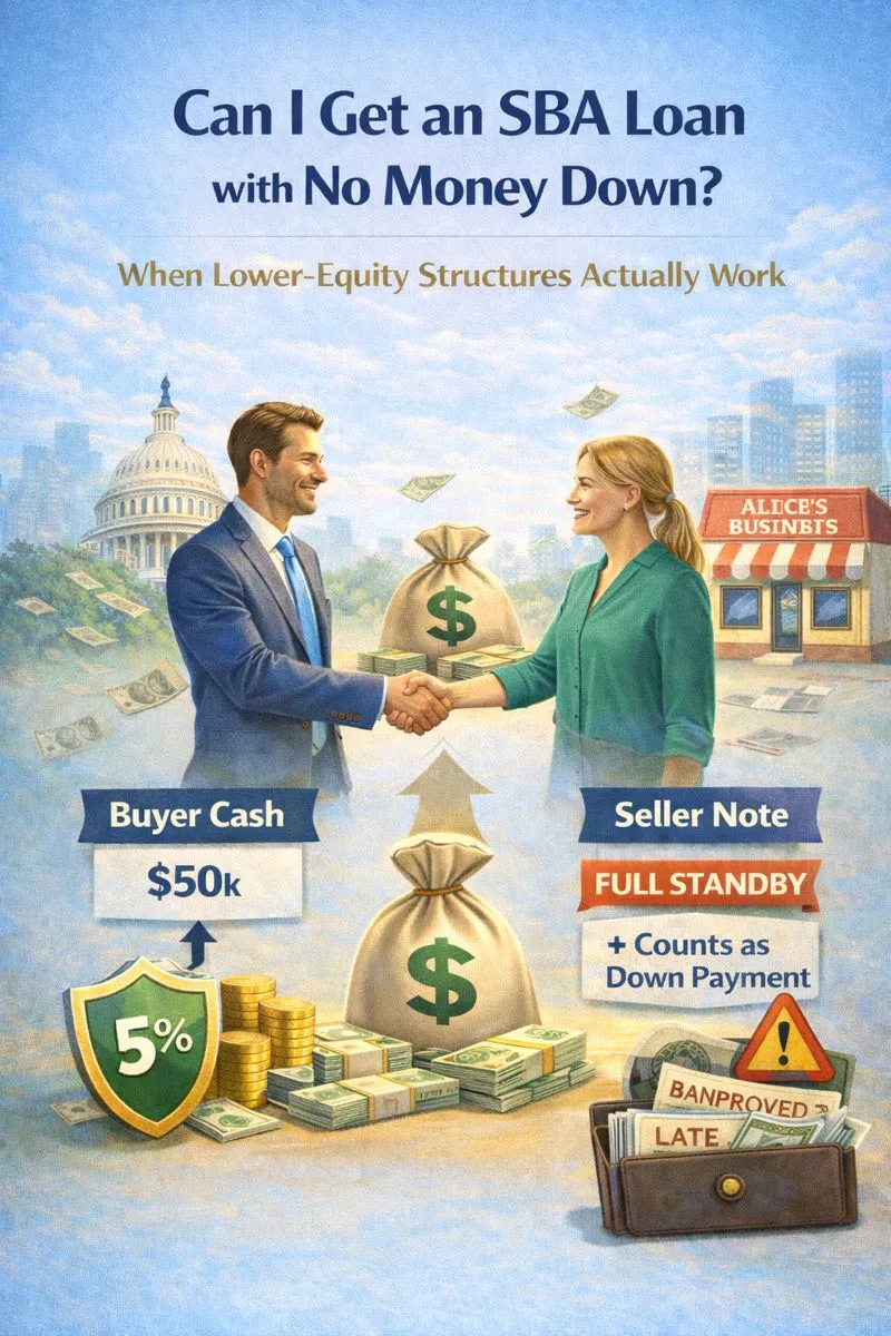 Can I Get an SBA Loan with No Money Down?